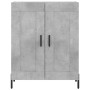 Aparador de madera de ingeniería gris hormigón 69,5x34x90 cm