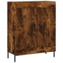 Aparador de madera de ingeniería roble ahumado 69,5x34x90 cm