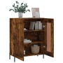 Aparador de madera de ingeniería roble ahumado 69,5x34x90 cm
