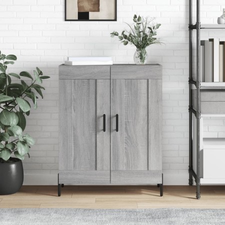 Aparador de madera de ingeniería gris Sonoma 69,5x34x90 cm