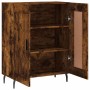 Aparador de madera de ingeniería roble ahumado 69,5x34x90 cm