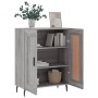Aparador de madera de ingeniería gris Sonoma 69,5x34x90 cm