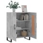 Aparador de madera de ingeniería gris hormigón 69,5x34x90 cm