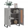 Aparador de madera de ingeniería gris Sonoma 69,5x34x90 cm