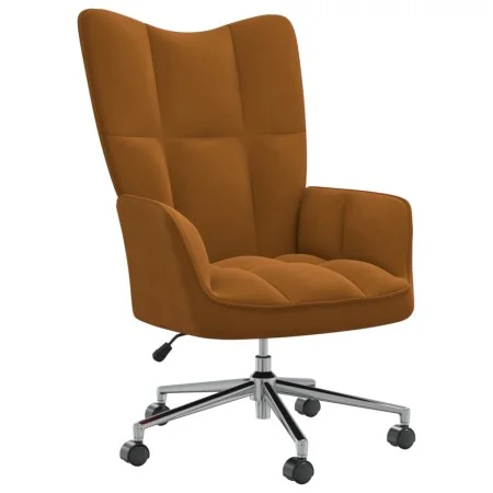 Brown velvet recliner by vidaXL, Armchairs - Ref: Foro24-328169, Price: 138,40 €, Discount: %