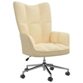 Cremeweißer Samt-Entspannungssessel von vidaXL, Sessel - Ref: Foro24-328170, Preis: 142,38 €, Rabatt: %