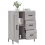 Aparador de madera de ingeniería gris Sonoma 69,5x34x90 cm