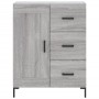Aparador de madera de ingeniería gris Sonoma 69,5x34x90 cm