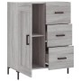 Aparador de madera de ingeniería gris Sonoma 69,5x34x90 cm
