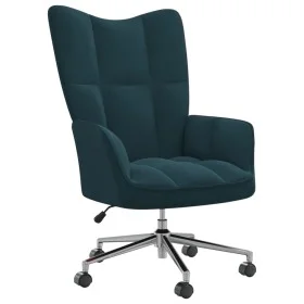 Blue velvet recliner by vidaXL, Armchairs - Ref: Foro24-328171, Price: 130,95 €, Discount: %