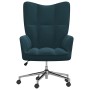 Blue velvet recliner by vidaXL, Armchairs - Ref: Foro24-328171, Price: 125,78 €, Discount: %