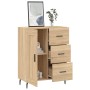 Aparador de madera de ingeniería roble Sonoma 69,5x34x90 cm