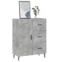 Aparador de madera de ingeniería gris hormigón 69,5x34x90 cm