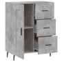 Aparador de madera de ingeniería gris hormigón 69,5x34x90 cm