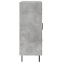 Aparador de madera de ingeniería gris hormigón 69,5x34x90 cm