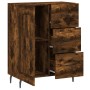 Aparador de madera de ingeniería roble ahumado 69,5x34x90 cm