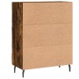Aparador de madera de ingeniería roble ahumado 69,5x34x90 cm