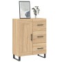 Aparador de madera de ingeniería roble Sonoma 69,5x34x90 cm