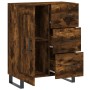 Aparador de madera de ingeniería roble ahumado 69,5x34x90 cm