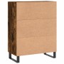 Aparador de madera de ingeniería roble ahumado 69,5x34x90 cm