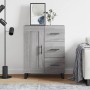 Aparador de madera de ingeniería gris Sonoma 69,5x34x90 cm