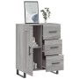 Aparador de madera de ingeniería gris Sonoma 69,5x34x90 cm