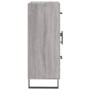 Aparador de madera de ingeniería gris Sonoma 69,5x34x90 cm