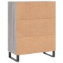 Aparador de madera de ingeniería gris Sonoma 69,5x34x90 cm