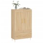 Aparador alto madera de ingeniería roble Sonoma 69,5x31x115 cm