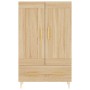 Aparador alto madera de ingeniería roble Sonoma 69,5x31x115 cm