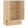 Aparador alto madera de ingeniería roble Sonoma 69,5x31x115 cm
