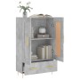 Aparador alto madera de ingeniería gris hormigón 69,5x31x115 cm