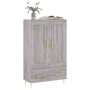 Aparador alto madera de ingeniería gris Sonoma 69,5x31x115 cm