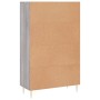 Aparador alto madera de ingeniería gris Sonoma 69,5x31x115 cm