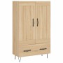 Aparador alto madera de ingeniería roble Sonoma 69,5x31x115 cm