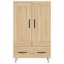 Aparador alto madera de ingeniería roble Sonoma 69,5x31x115 cm