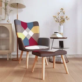 Relaxation chair with patchwork fabric footrest by vidaXL, Armchairs - Ref: Foro24-328184, Price: 127,04 €, Discount: %