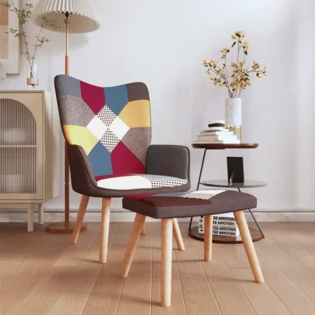 Entspannungssessel mit Fußstütze Patchworkstoff von vidaXL, Sessel - Ref: Foro24-328184, Preis: 127,04 €, Rabatt: %