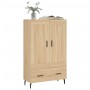 Aparador alto madera de ingeniería roble Sonoma 69,5x31x115 cm