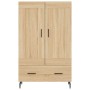Aparador alto madera de ingeniería roble Sonoma 69,5x31x115 cm