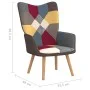 Relaxation chair with patchwork fabric footrest by vidaXL, Armchairs - Ref: Foro24-328184, Price: 127,04 €, Discount: %