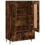 Aparador alto madera de ingeniería roble ahumado 69,5x31x115 cm