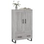 Aparador alto madera de ingeniería gris Sonoma 69,5x31x115 cm