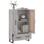 Aparador alto madera de ingeniería gris Sonoma 69,5x31x115 cm