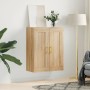 Armario de pared madera ingeniería roble Sonoma 69,5x34x90 cm