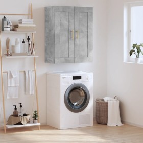 Armario de pared madera ingeniería gris hormigón 69,5x34x90 cm Armario de pared madera ingeniería gris hormigón 69,5x34x90 cm