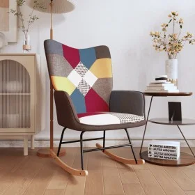 Schaukelstuhl aus Patchwork-Stoff von vidaXL, Schaukelstühle - Ref: Foro24-328191, Preis: 113,29 €, Rabatt: %