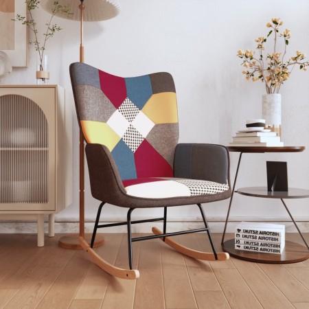Schaukelstuhl aus Patchwork-Stoff von vidaXL, Schaukelstühle - Ref: Foro24-328191, Preis: 97,48 €, Rabatt: %
