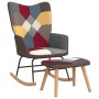 Rocking chair with patchwork fabric footrest by vidaXL, Rocking chairs - Ref: Foro24-328192, Price: 128,04 €, Discount: %