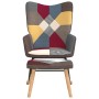 Rocking chair with patchwork fabric footrest by vidaXL, Rocking chairs - Ref: Foro24-328192, Price: 128,04 €, Discount: %